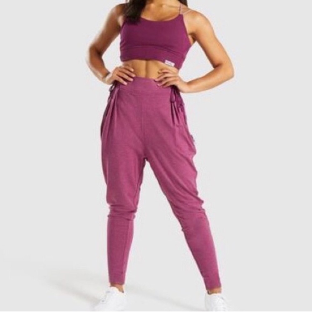 Gymshark Slounge Cinched Joggers in Ruby Marl